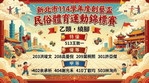 新北市114學年度創藝盃民俗體育運動錦標賽-乙類-繞腳-特優